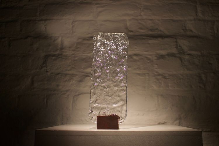 Large Murano Ice Glass Wall Sconces