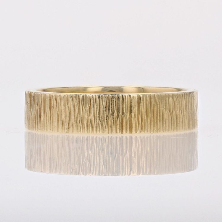 Brushed Yellow Gold Wedding Ring