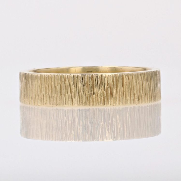 Brushed Yellow Gold Wedding Ring