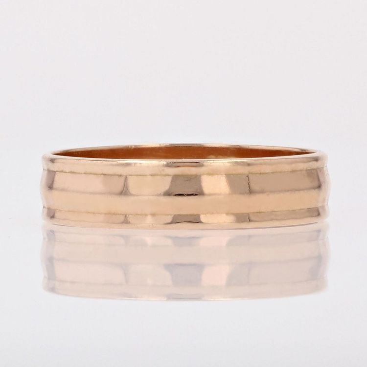 Facettierter Ehering aus Roségold