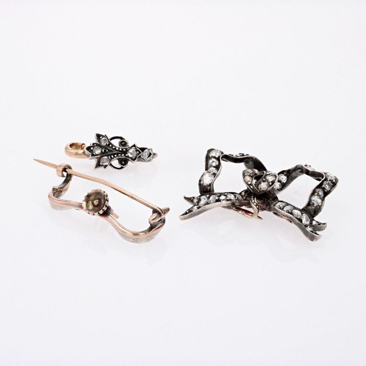 Pendentif Ancien Diamants Transformable En Broche