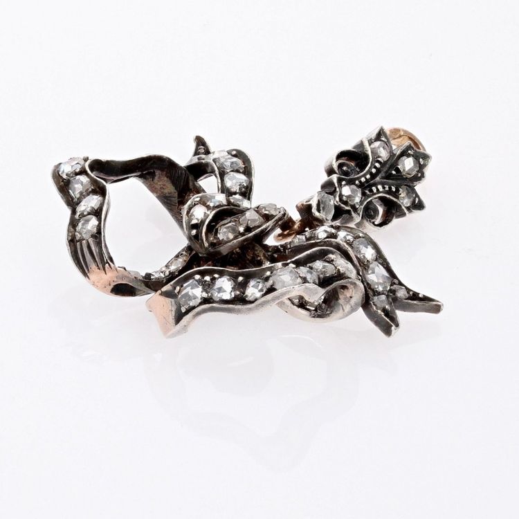 Pendentif Ancien Diamants Transformable En Broche