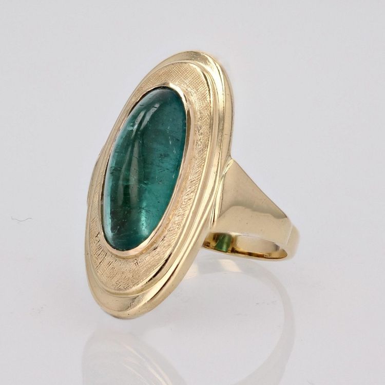 Bague Tourmaline Pain De Sucre Et Or