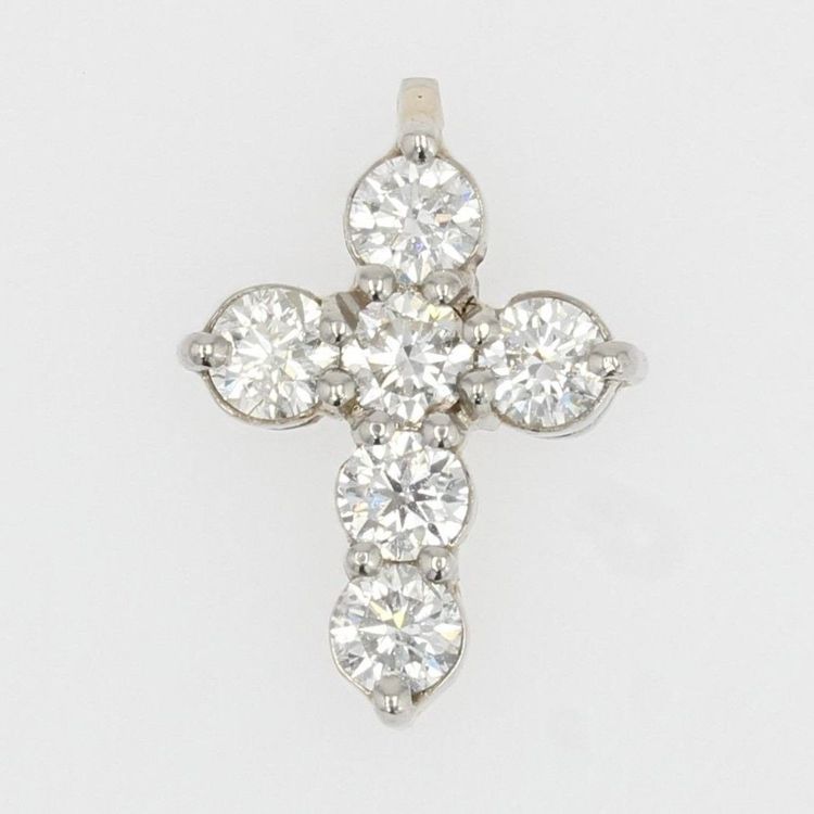 Croce di platino e diamanti
