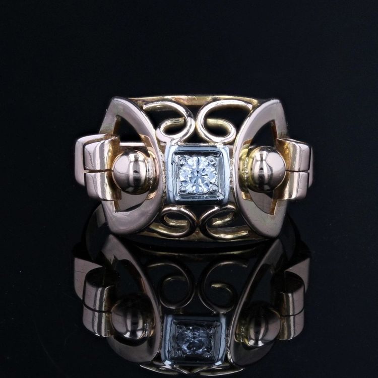 Bague Ancienne Rétro Diamant