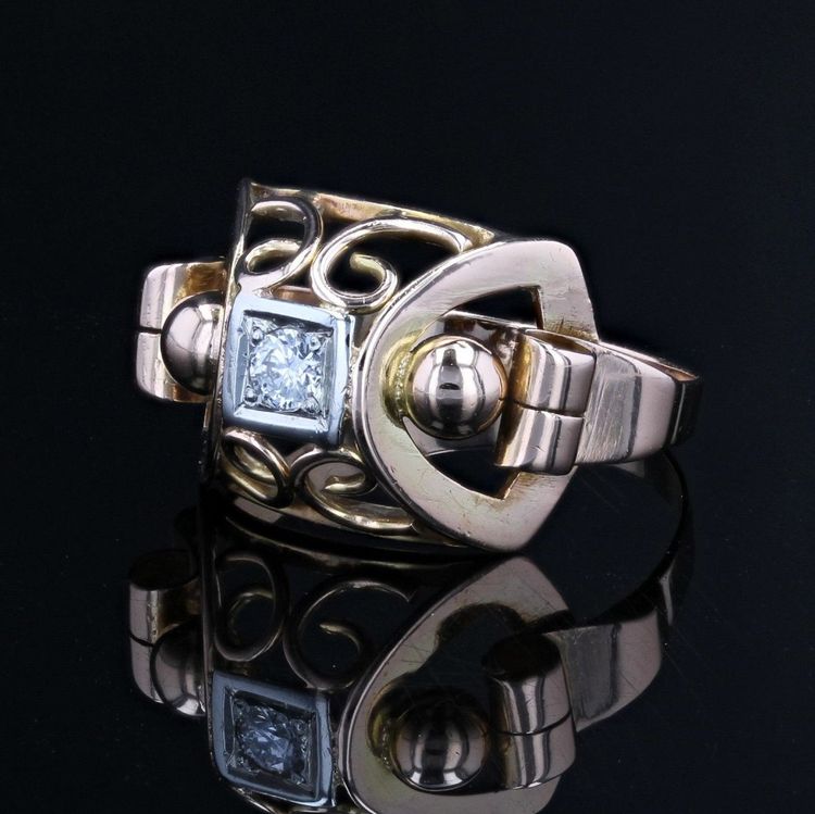 Bague Ancienne Rétro Diamant