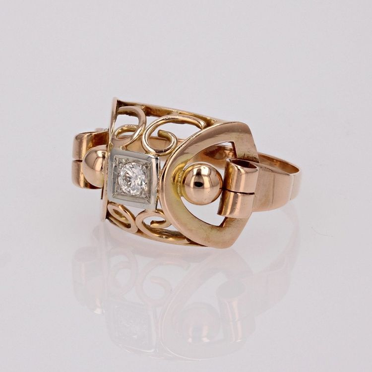 Bague Ancienne Rétro Diamant