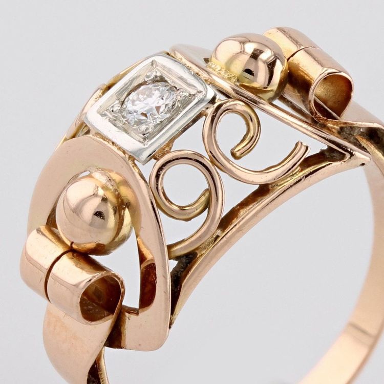 Bague Ancienne Rétro Diamant