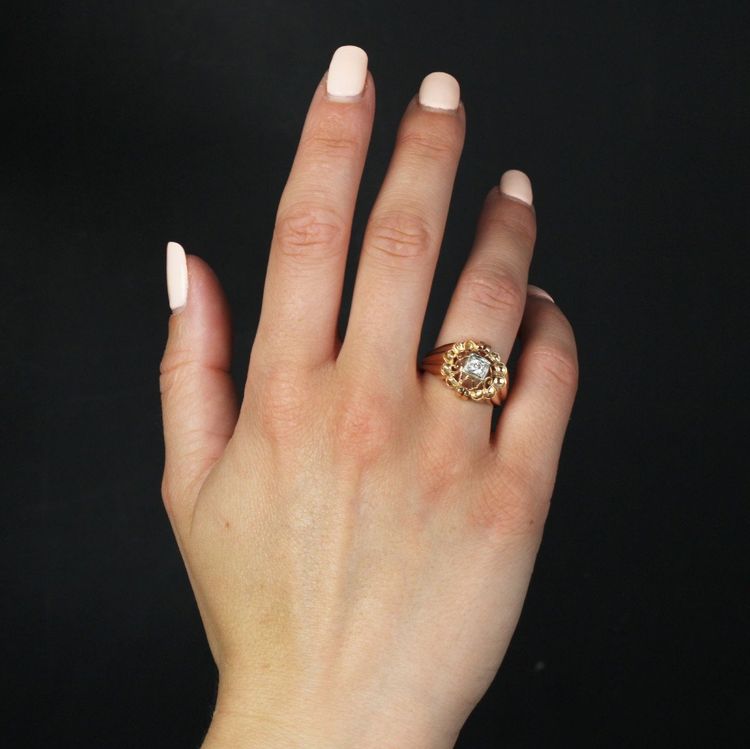 Bague Vintage Ajourée Diamant