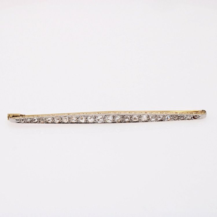 Broche Ancienne Barrette Diamants