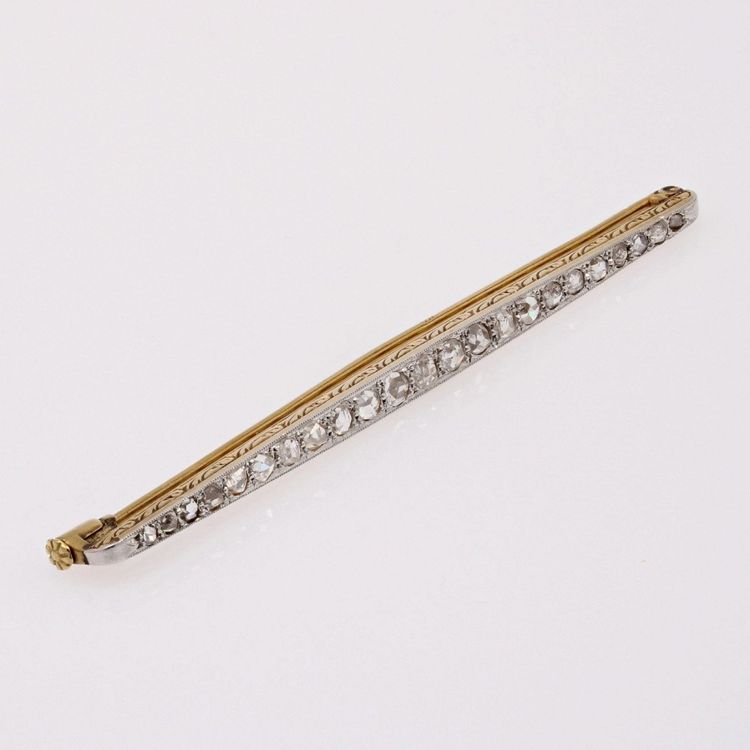 Broche Ancienne Barrette Diamants