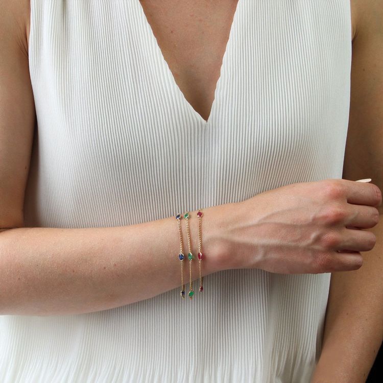 Bracelet Rubis Et Chaine En Or