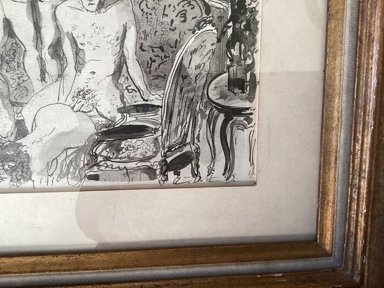 Signed erotic scene