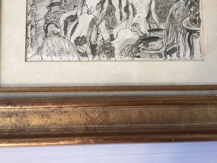 Signed erotic scene