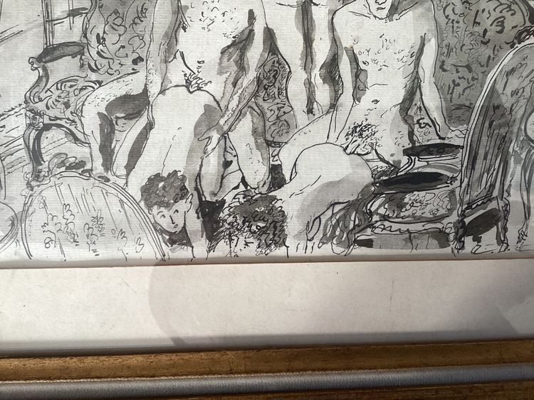 Signed erotic scene
