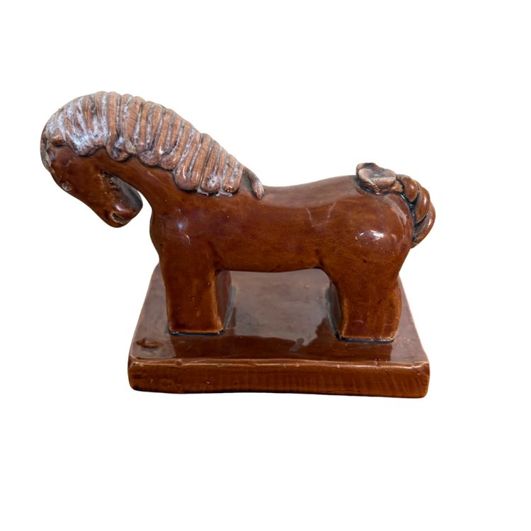 Glazed terracotta horse – 19th century