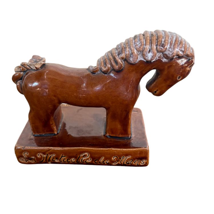 Glazed terracotta horse – 19th century
