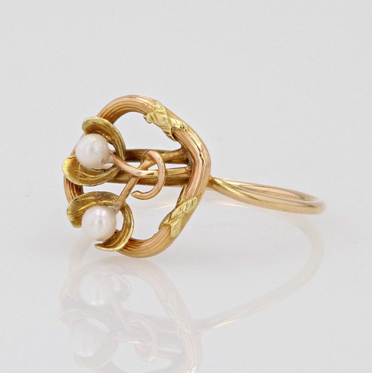 Bague Or Jaune Perle Ancienne
