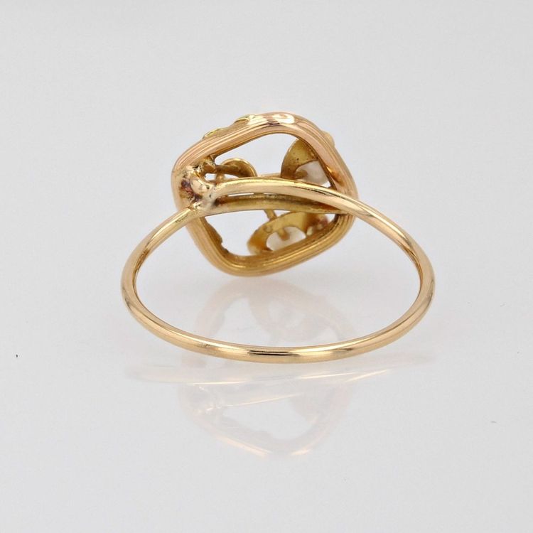 Bague Or Jaune Perle Ancienne