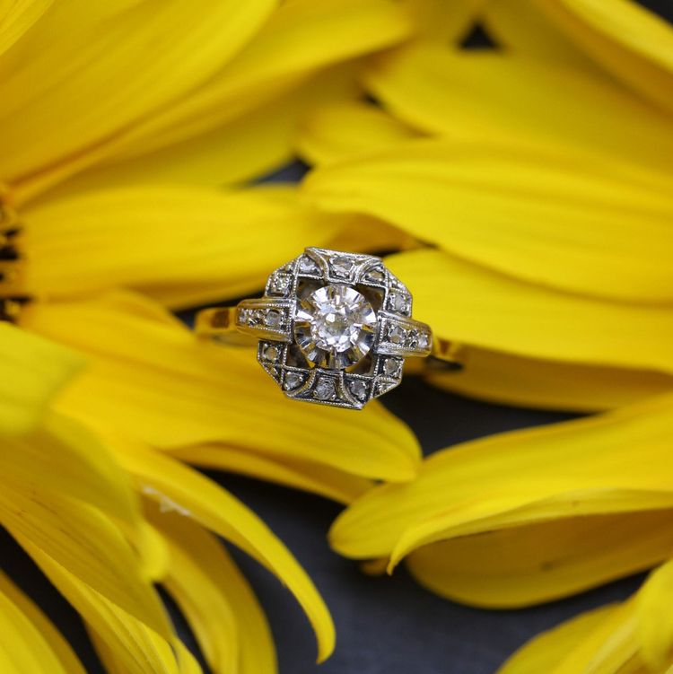 Antiker Art-Deco-Diamantring