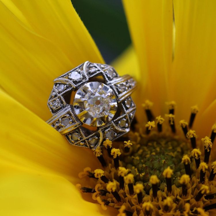 Antiker Art-Deco-Diamantring