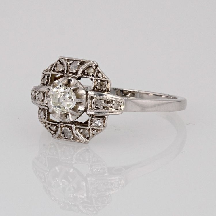 Antiker Art-Deco-Diamantring