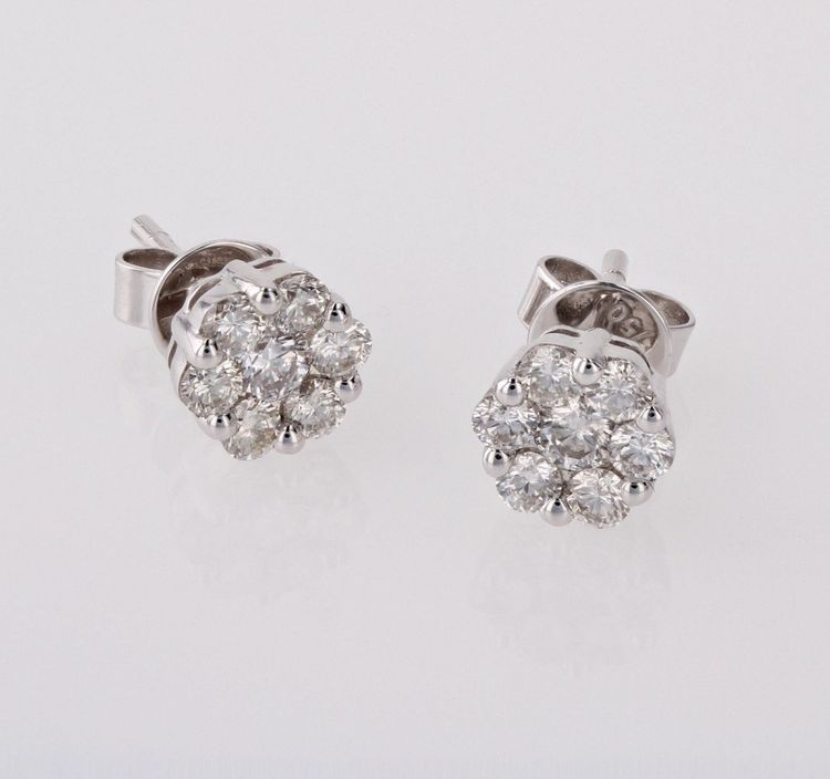 Diamant-Blumenohrringe