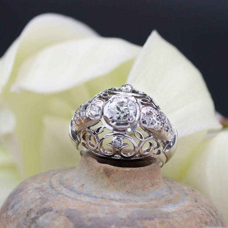 Bague Dôme Diamants Vintage