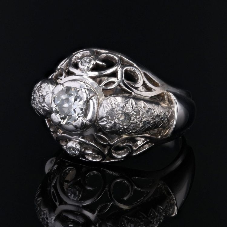 Bague Dôme Diamants Vintage