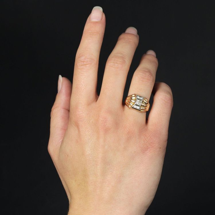 Dome Diamond Tank Ring