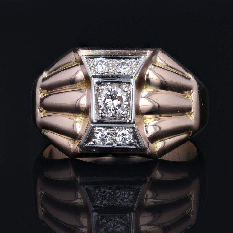 Dome Diamond Tank Ring