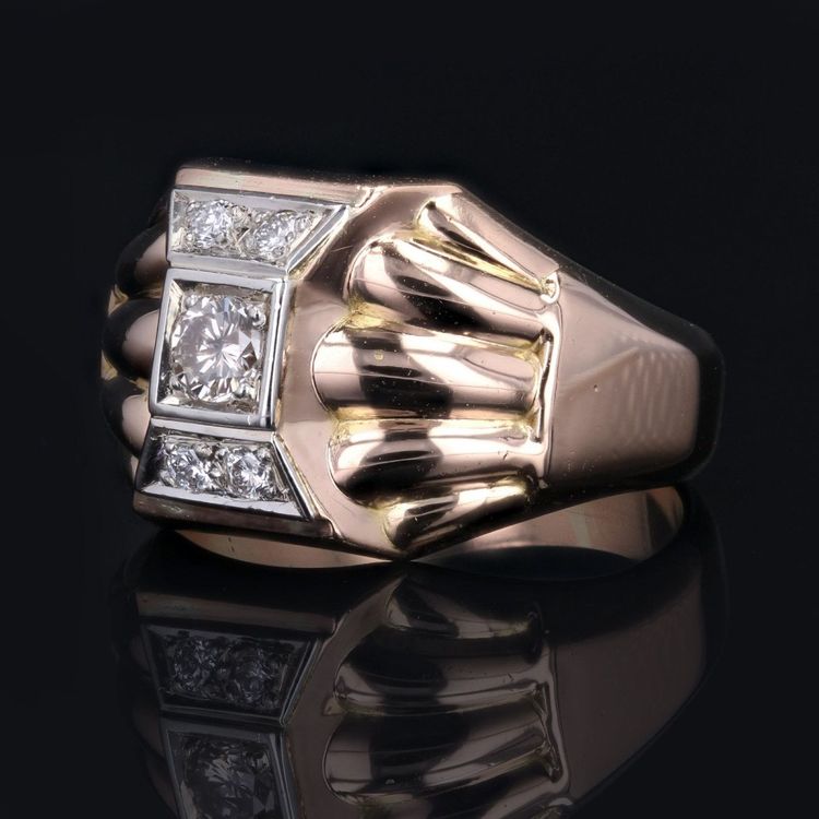 Dome Diamond Tank Ring