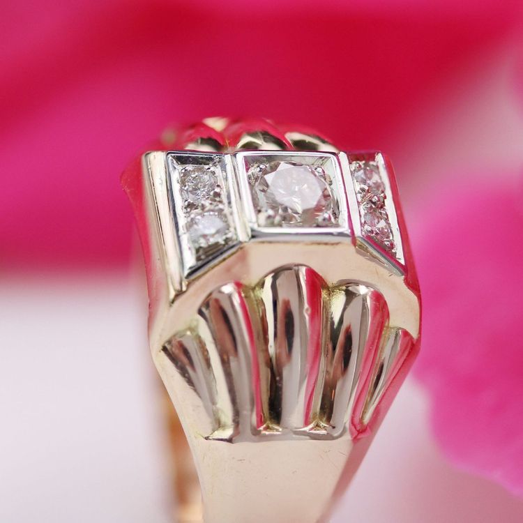 Dome Diamond Tank Ring