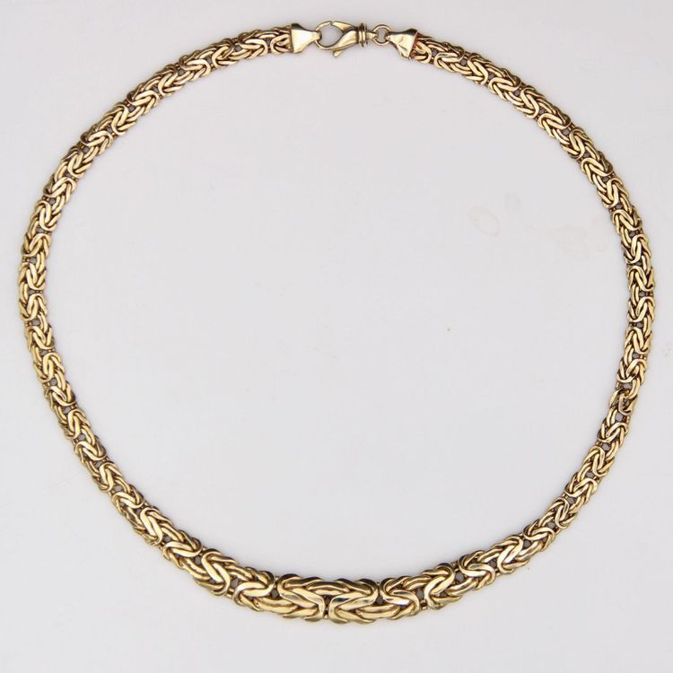 Collier Occasion Or Jaune Maille Entrelacée