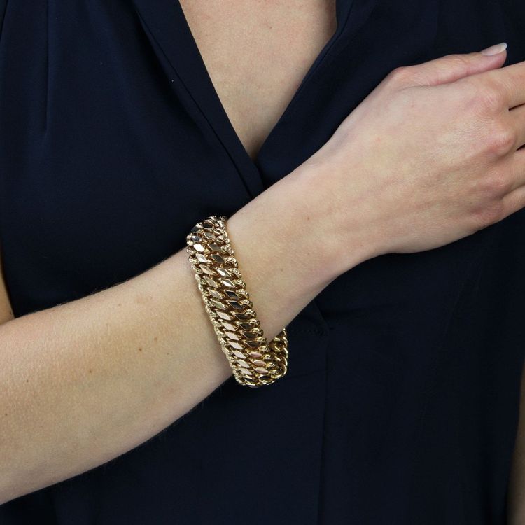 Bracciale a catena in oro rosa antico