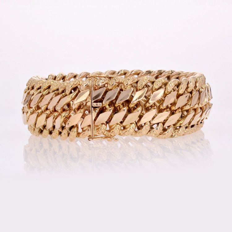 Bracciale a catena in oro rosa antico