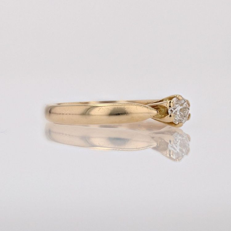 Bague Solitaire Diamant Or Jaune