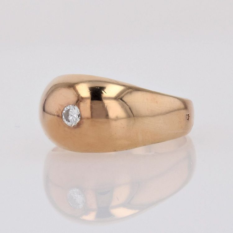 Gewölbter Diamant-Armreif