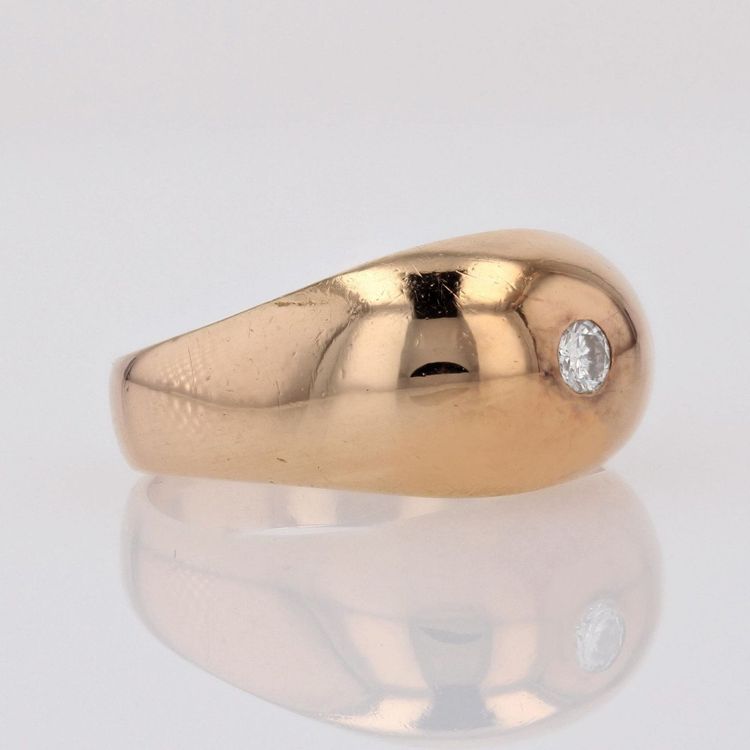 Gewölbter Diamant-Armreif