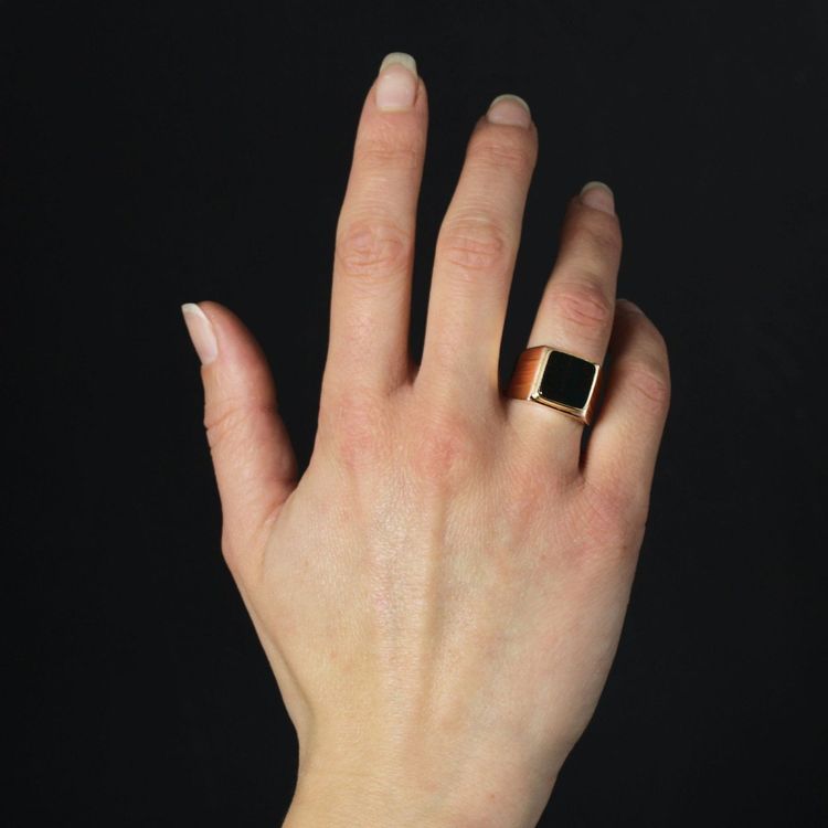 Old Gold And Sanguine Jasper Signet Ring