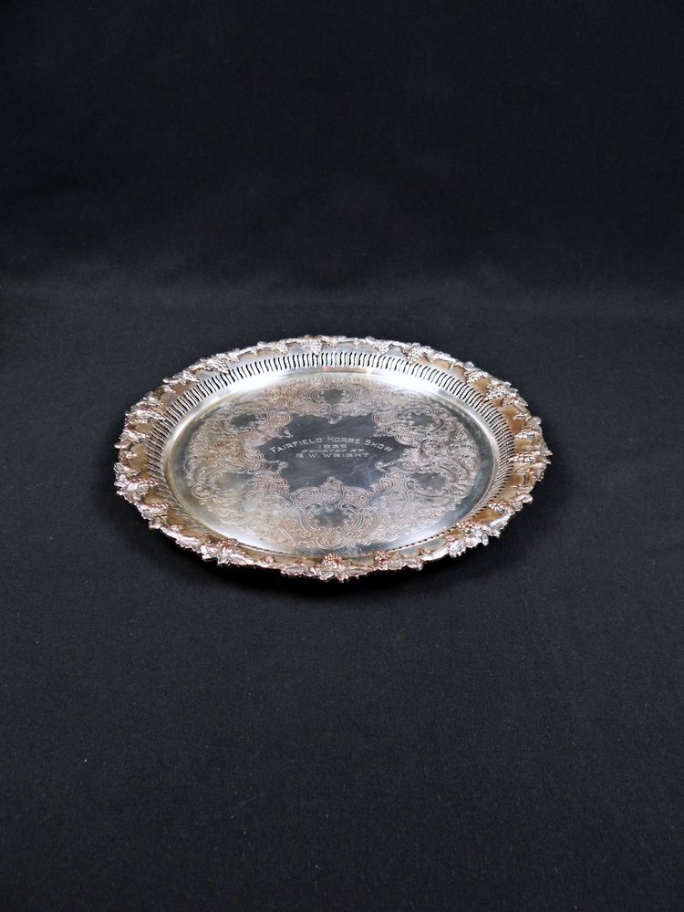 Sheffield versilbertes Trophäentablett Fairfield Horse Show 1935