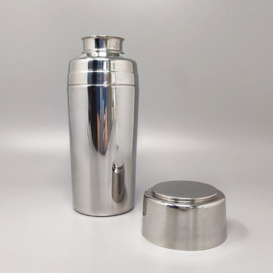 1970 Beautiful cocktail shaker with ice bucket by Mepra. Made in Italy