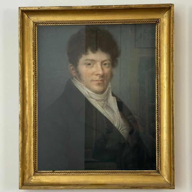 Paire de portraits d'époque Empire