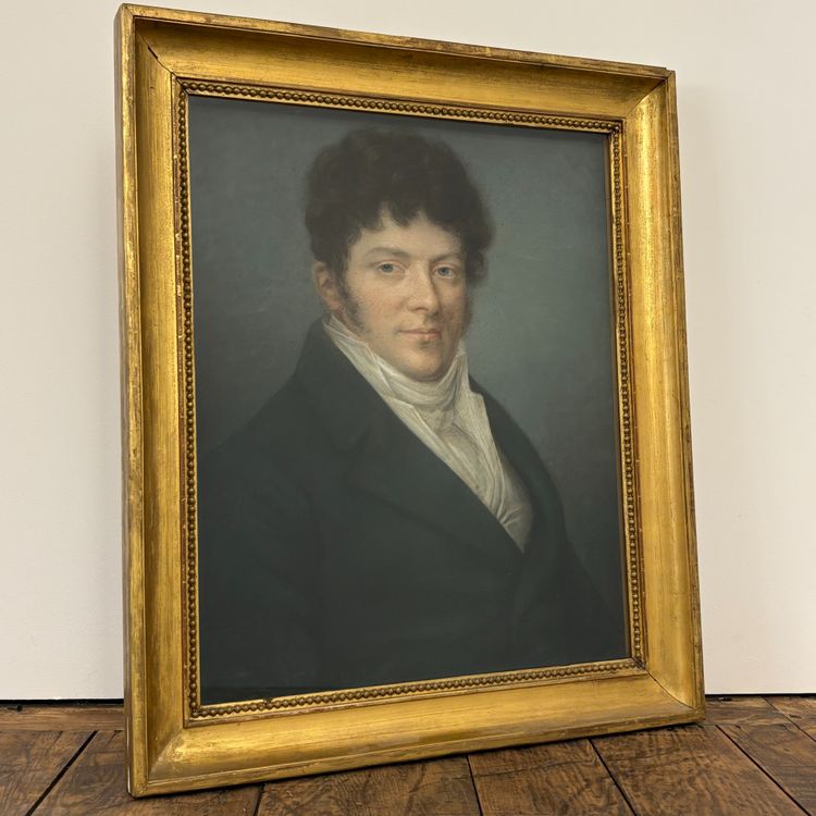 Paire de portraits d'époque Empire