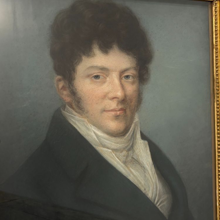 Paire de portraits d'époque Empire