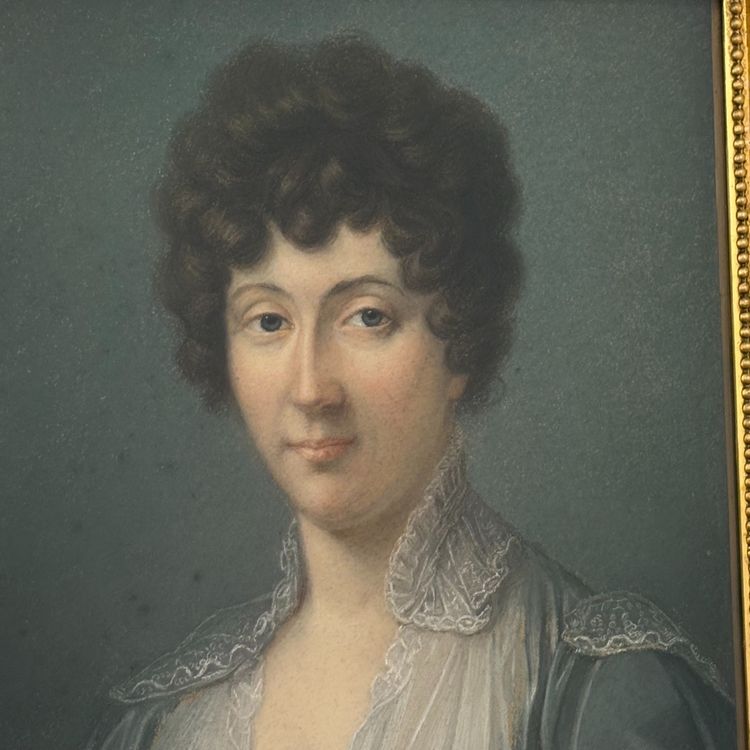 Paire de portraits d'époque Empire