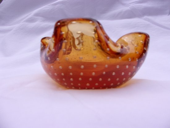 Cendrier en verre de Murano, année 70