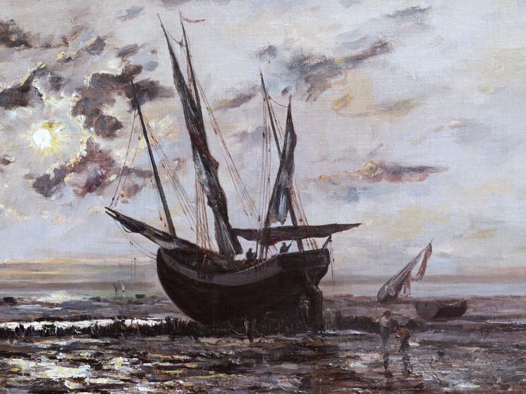 Hippolyte Camille Delpy, Night Seascape In Cancale