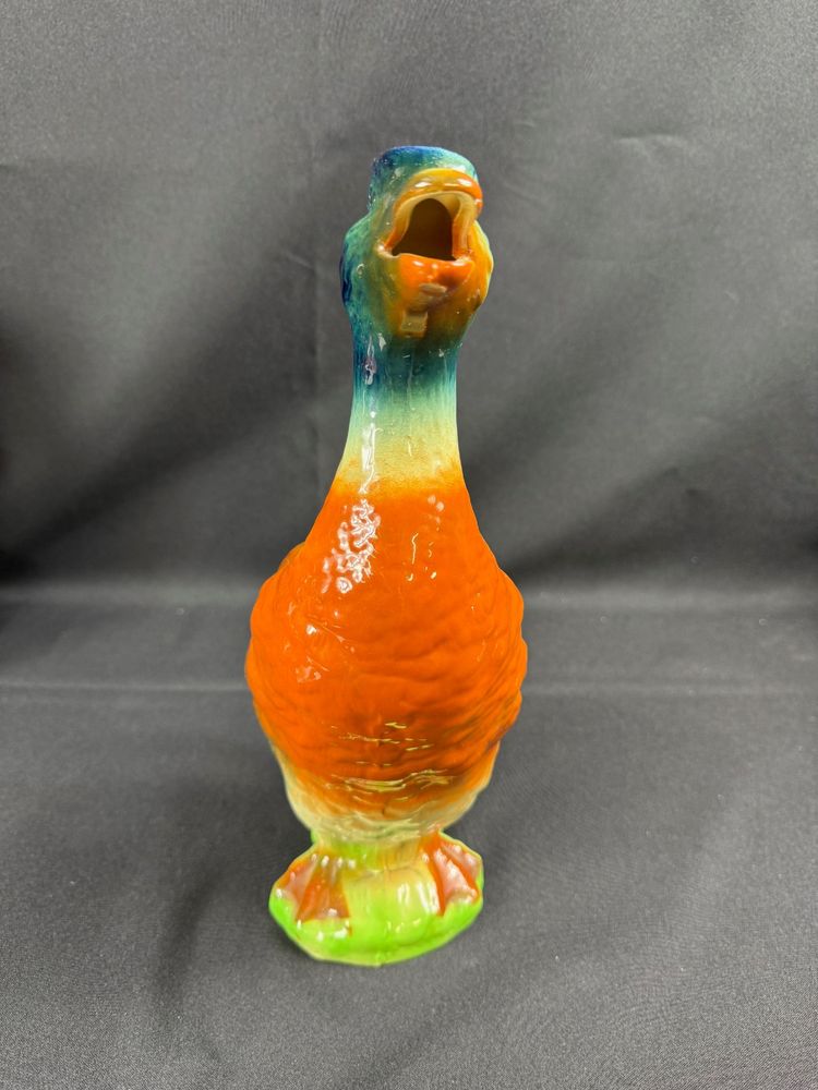 Majolica pitcher in the shape of a Saint-Clément duck
