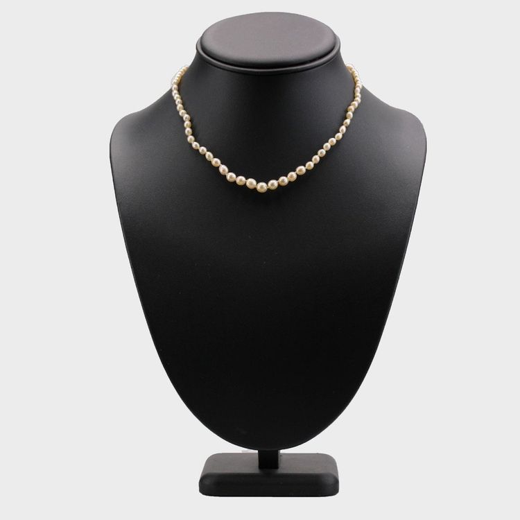 Feine Barockperlenkette mit Diamantverschluss